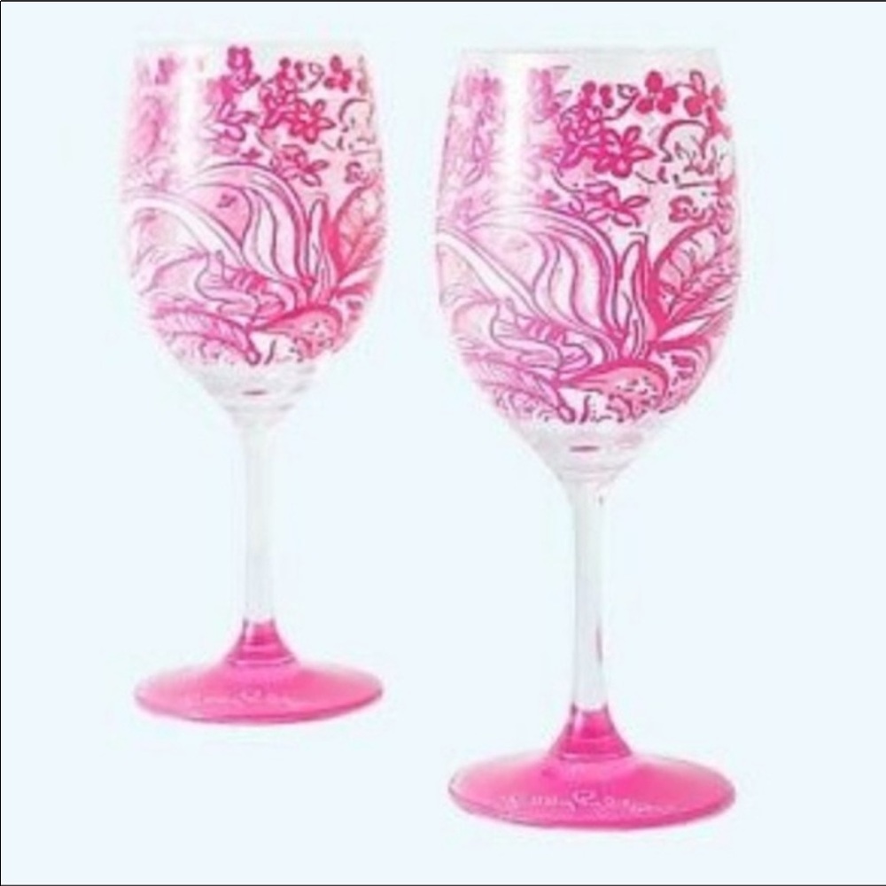 Lilly Pulitzer wine glasses